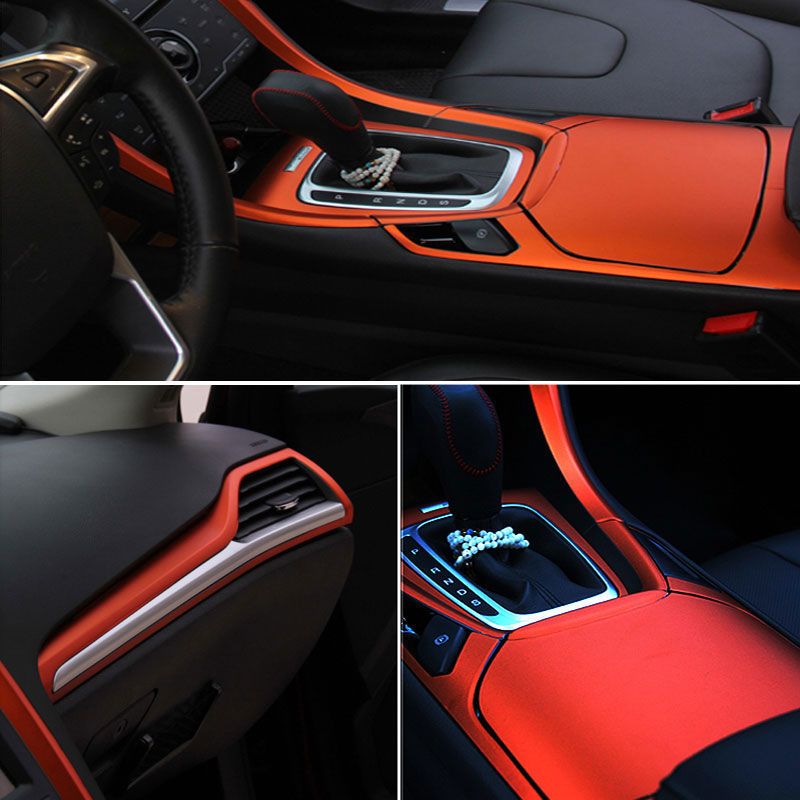 汽车改色膜中控台装饰内饰贴纸炭纤维贴纸内饰贴膜车身改色膜 [进口]