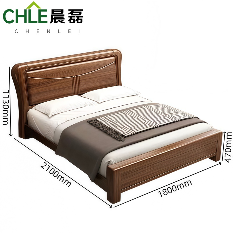 晨磊 实木单人床 210*180*113cm 张高清大图