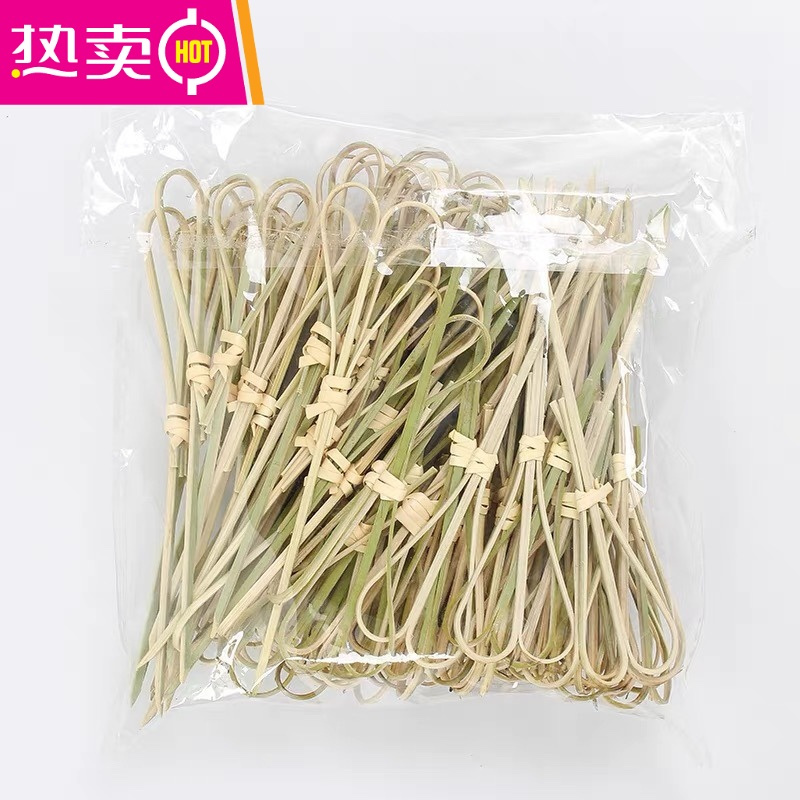 FENGHOU竹筒签糖葫芦竹签蝴蝶一次性水果签网红创意甜品叉子家用 长度12厘米/100支