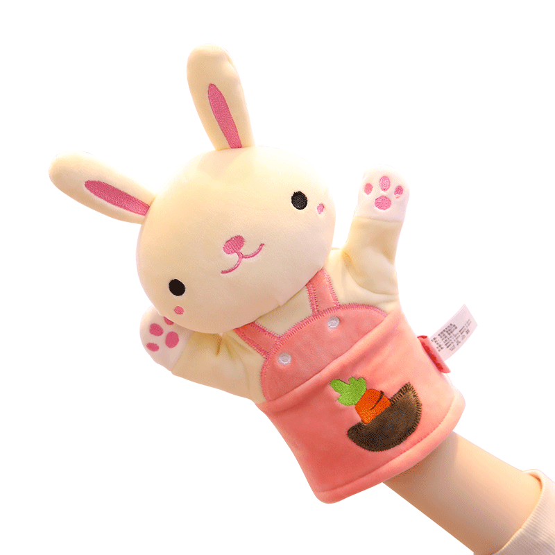 卡通动物手套玩偶兔子小狗毛绒玩具宝宝讲故事互动手偶亲子游戏 狮子