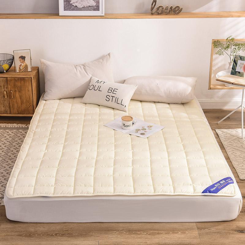 家柏饰(CORATED)全棉薄款床垫床褥1.82.0米双人垫子垫被褥子软垫保护垫 全棉床护垫-白 150*200cm【吸湿透气细腻柔软】