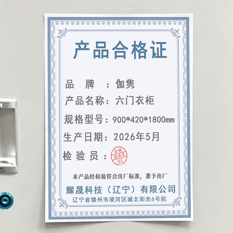 伽隽 六门衣柜 900*420*1800mm 个高清大图