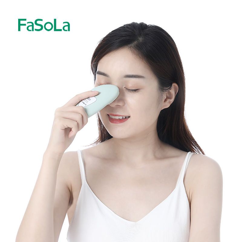 FaSoLa小型电动洁面仪硅胶洗脸刷毛孔清洁器洗脸仪防水USB充电款