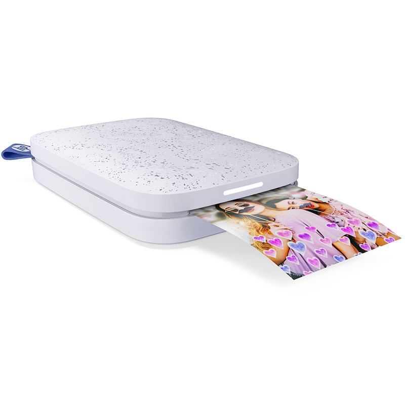 惠普 HP 小印Sprocket 200(白) 手机口袋照片打印机 自拍伴侣 蓝牙连接 移动随身 便携式打印机