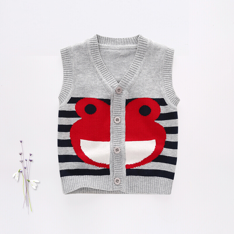 迪鲁奥diluao婴儿开衫男童女童毛衣针织马甲秋冬装坎肩01岁宝宝秋季