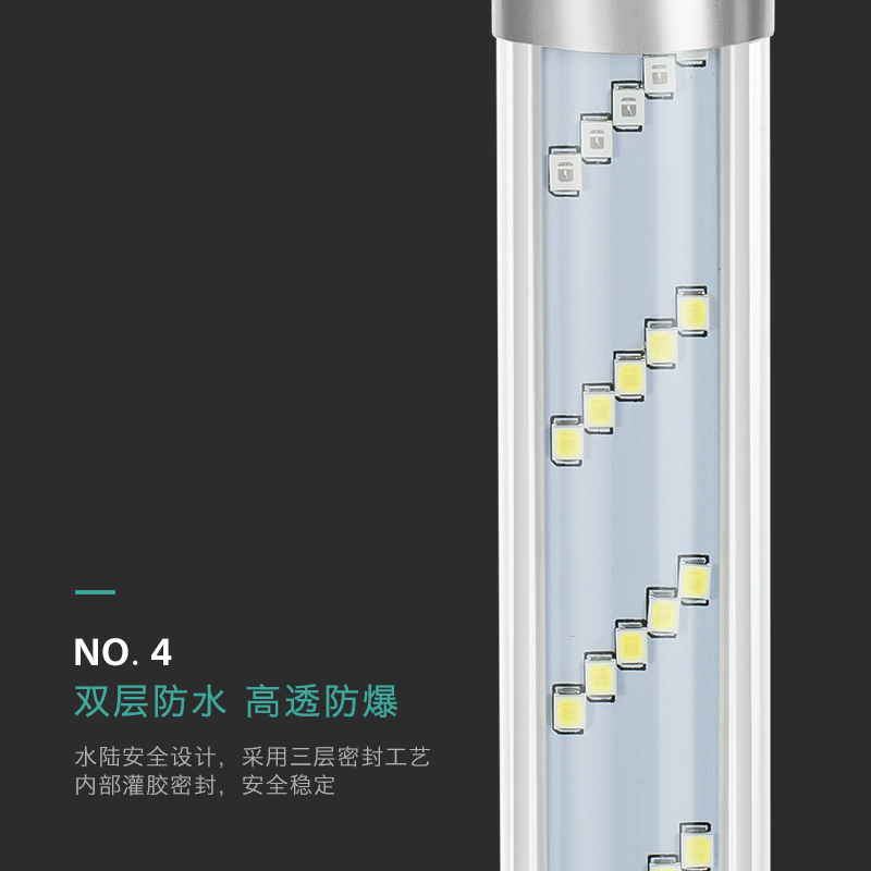 鱼缸潜水灯水族箱防水灯全光普led水中灯照明灯水灯七彩龙鱼灯高清大图