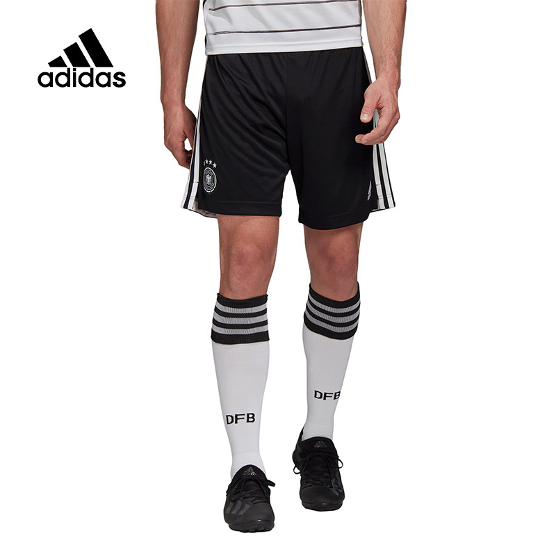 adidas Dfb H Sho 德国国家队主场足球运动短裤 男款 黑色 送男生 FS7590