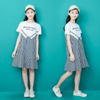假两件棉女童夏装连衣裙2021洋气儿童初中大童学生裙子时尚小女孩 主图色 100 18--25
