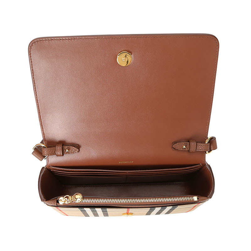 预订 BURBERRY 博柏利 女包 Vintage 格纹 单肩包 斜挎包 8025161 金扣