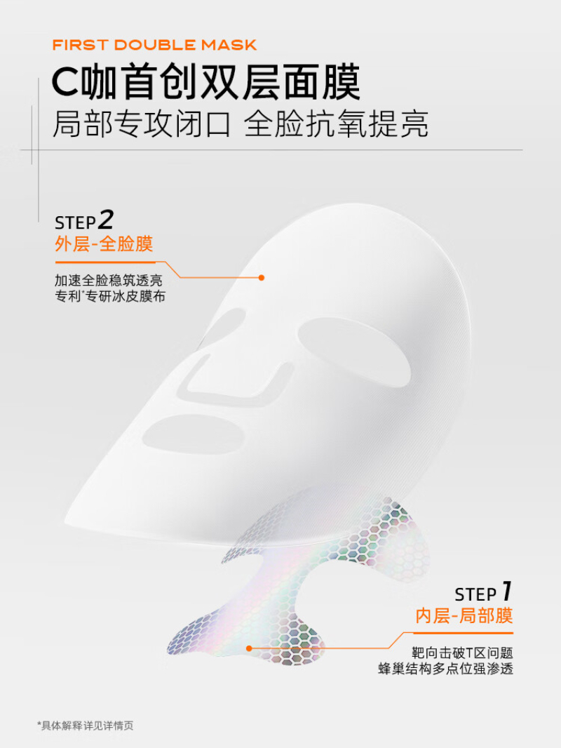 C咖 清净细肤修护双层精华面膜-(23g+8g)×4片[2404]高清大图