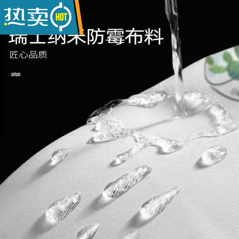 敬平浴室浴帘防水布套装免打孔干湿分离卫生间帘子加厚窗帘门帘隔断帘高清大图