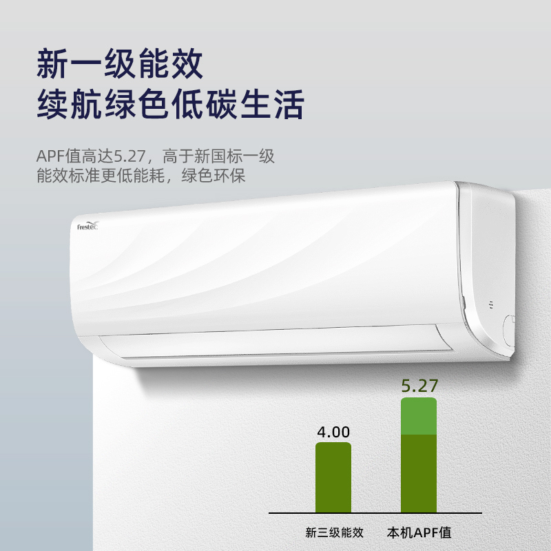 新飞空调大1匹冷暖挂机一级能效 快速冷暖 壁挂式家用出租房卧室宿舍壁挂式一级变频冷暖空调 KFR-26GW/PET11