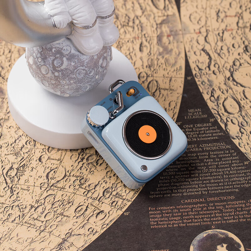 猫王音响原子唱机B612蓝牙音箱小型迷你便携送闺蜜女生生日礼物 童心蓝高清大图