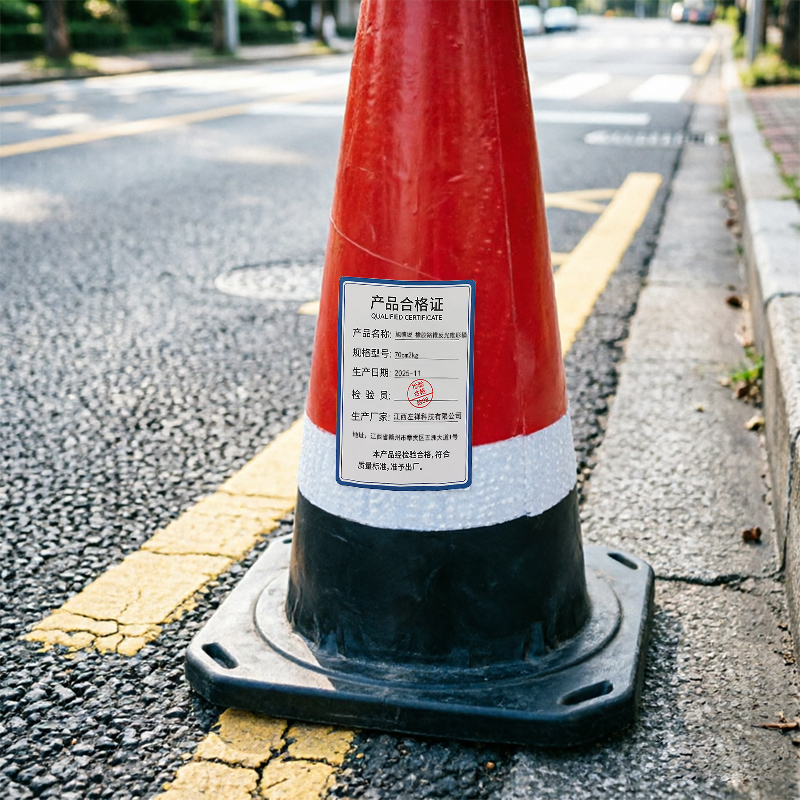 旭德锐 橡胶路锥反光锥形桶 70cm2kg 个高清大图