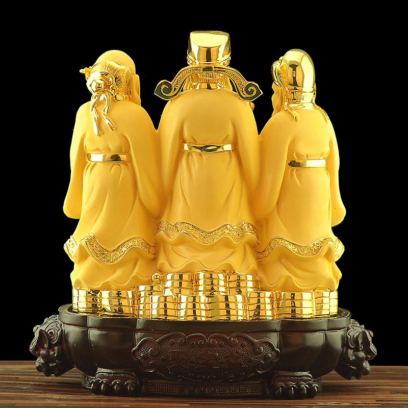 美帮汇福禄寿三星摆件佛像居家供奉爷客厅电视柜工艺装饰品高清大图