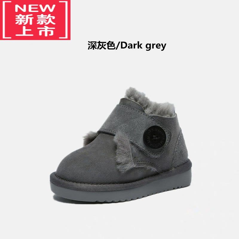 可莉允羊一体宝宝雪地靴女儿童棉鞋婴儿学步鞋加绒冬季男童小童图片