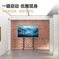 NB T70 电动升降电视落地支架商用视频会议推车遥控升降触摸一体机通用移动电视落地 75-100英寸 枪黑色