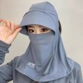 全脸防晒面罩全脸防紫外线女款夏季护颈遮阳帽男防晒帽骑车吹不翻3759A