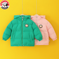 史努比(SNOOPY)童装儿童羽绒服男女中小童宝宝加厚双面穿印花保暖外套AJ007