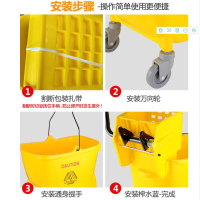 迅众 拖把清洁车保洁榨水车挤水桶免手洗拖地桶洗拖把清洁保洁车