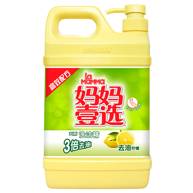 妈妈壹选洗洁精去油柠檬2kg 威露士出品 3倍#去油洁净护手清新祛味