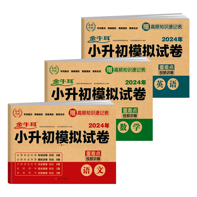 6本[语文+数学+英语]小升初模拟卷 +小升初总复习 小学升初中 [正版]2024年小升初模拟试卷真题卷必刷题语文数学英