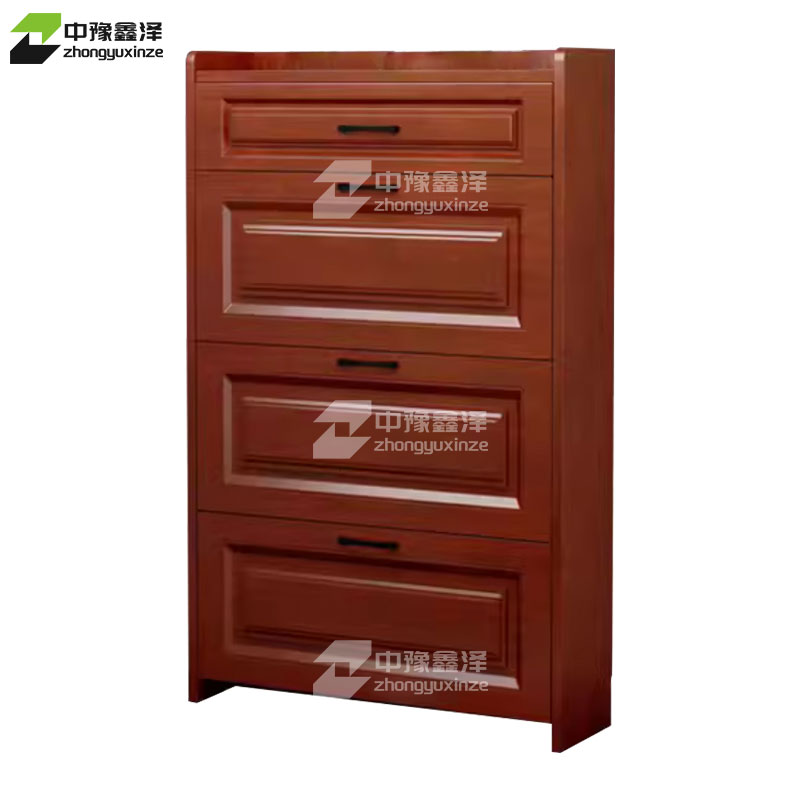 中豫鑫泽 ZYXZ4022011 木质翻斗鞋柜入户门口窄边鞋柜双层单抽屉