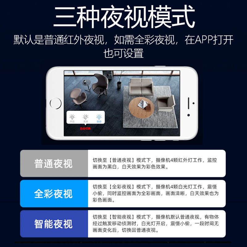 户外无线监控摄像头室外手机远程高清夜视语音对讲WiFi监控器家用 20灯超清固定款 标配无内存