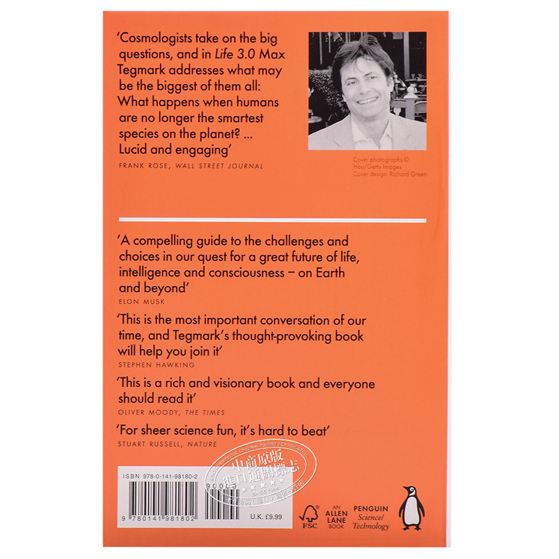 [正版]中商原版生命3.0人工智能时代人类的进化与重生英文原版Life 3.0 罗辑思维 Max Tegmark 迈克高清大图