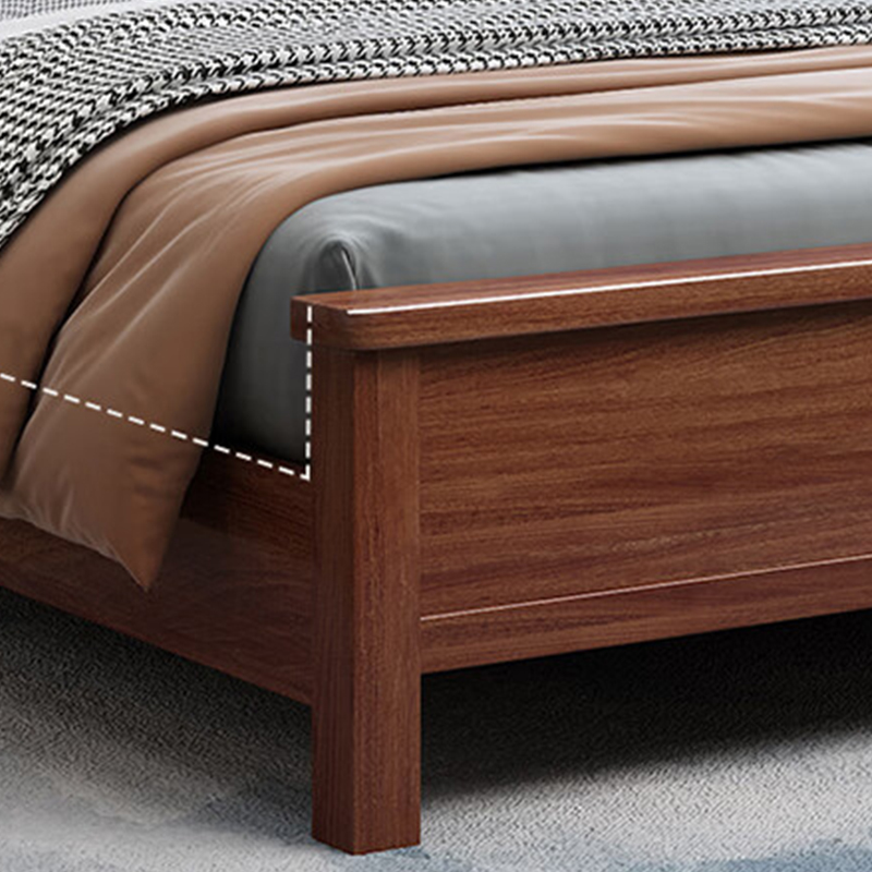 苏宁 质凡 宿舍公寓胡桃木带软包实木床箱框结构/ZF-SMC061/1.5米*2米高清大图