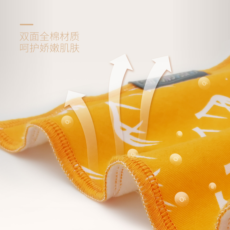 绮眠 QM025宝贝口水巾宝宝纯棉围嘴婴儿三角巾新生儿围兜2条装