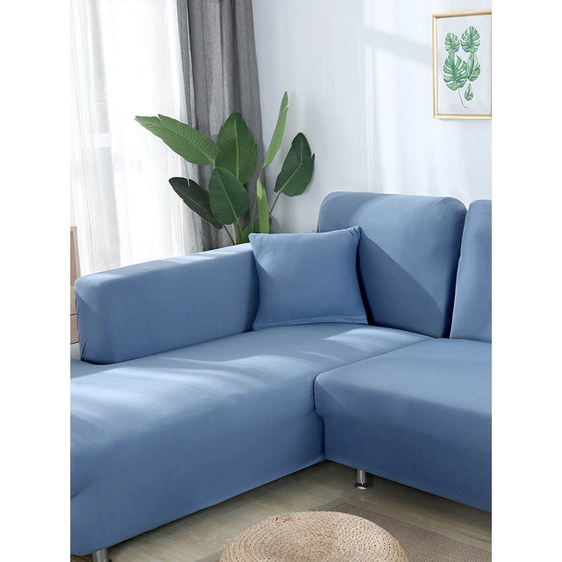 简约萬能通用弹力全包全盖布艺沙发套罩沙发垫贵妃组合连体沙发套 米黄 三人沙发或贵妃位(190-230cm适用)高清大图