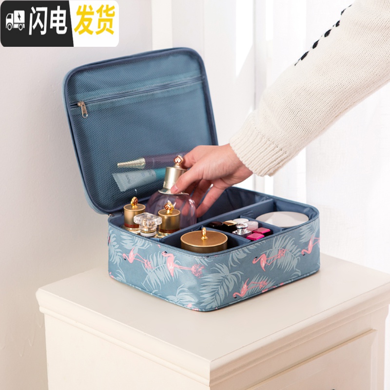 三维工匠网红化妆包ins风超火小号女便携大容量旅行随身袋洗漱包品收纳盒收纳包高清大图