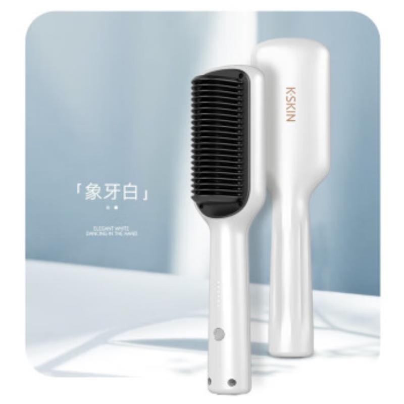 金稻迷你直发梳卷直发两用神器内扣夹板美发护发梳子快速造型便携新款 KD680直发梳-白色