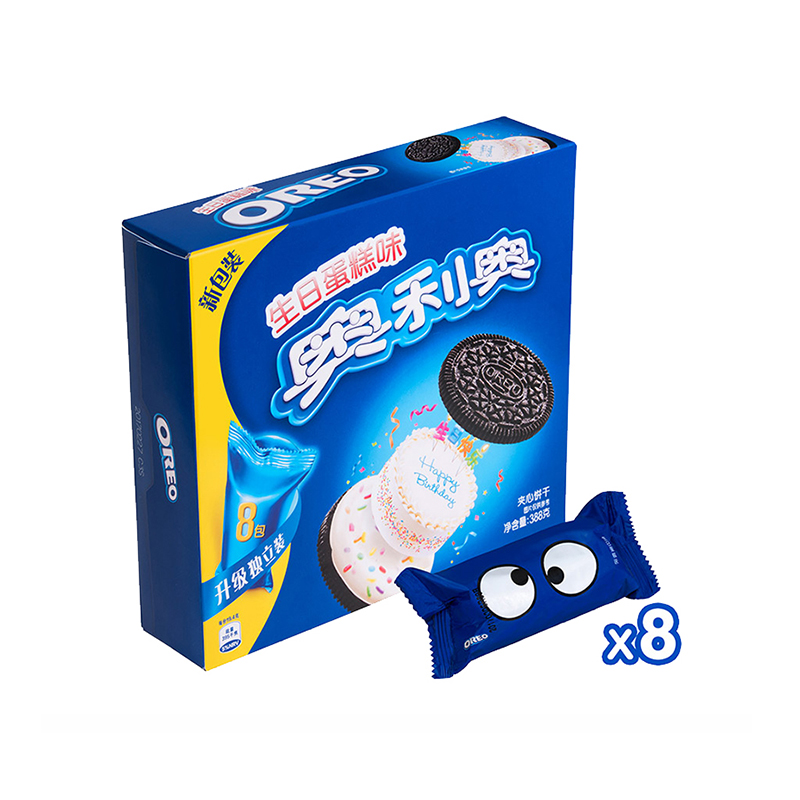 亿滋奥利奥(OREO) 夹心饼干 零食 生日蛋糕味388g高清大图