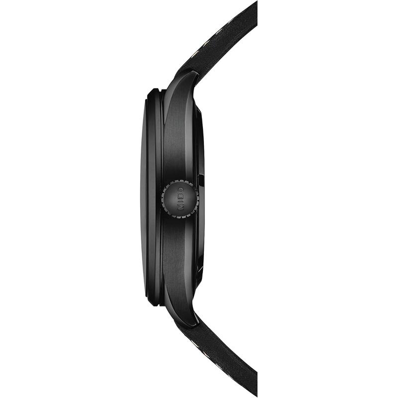 Mido男士黑盘mm自动机械表 耐磨防水时尚腕表高清大图