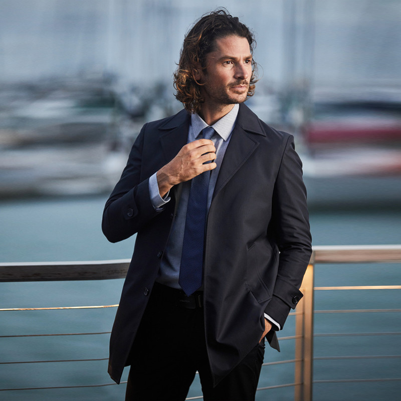 Nautica Tailored 春秋男士英伦风风衣中长款商务男式外套