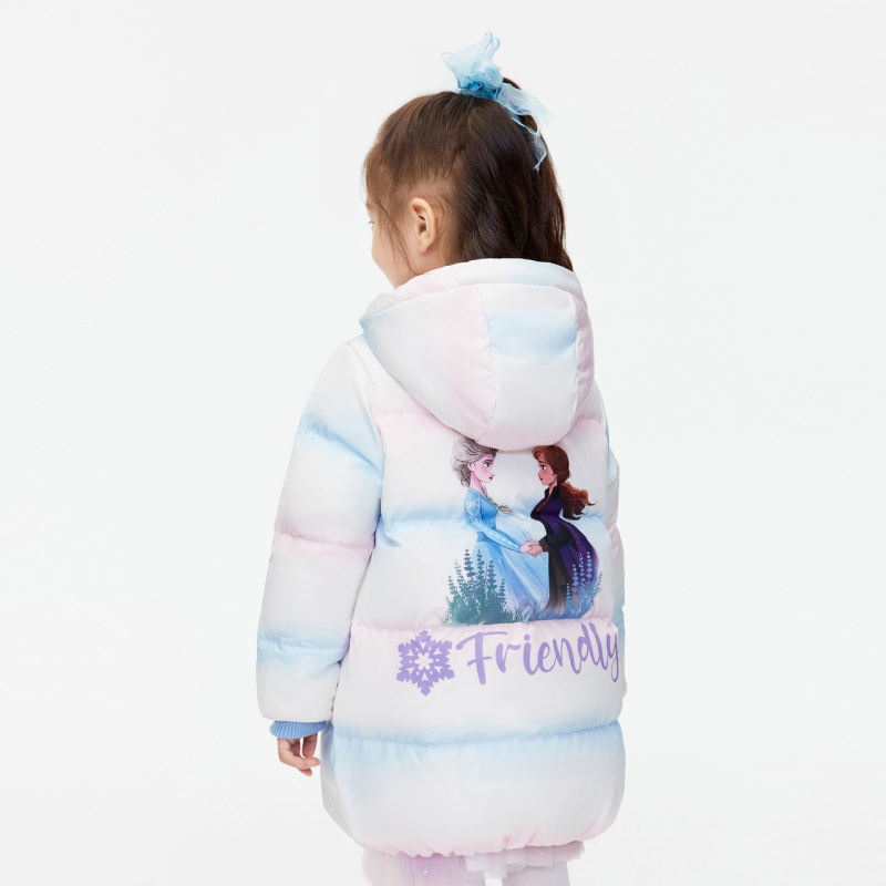 波司登童装羽绒服冬季新款冰雪奇缘爱莎公主女童中长款T10145016D