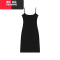 YIBUSHENG辣妹针织黑色吊带裙女装季修身收腰灰色连衣裙纯欲风包臀裙短裙