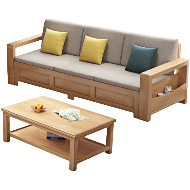 演发 沙发三人位+茶几 套高清大图