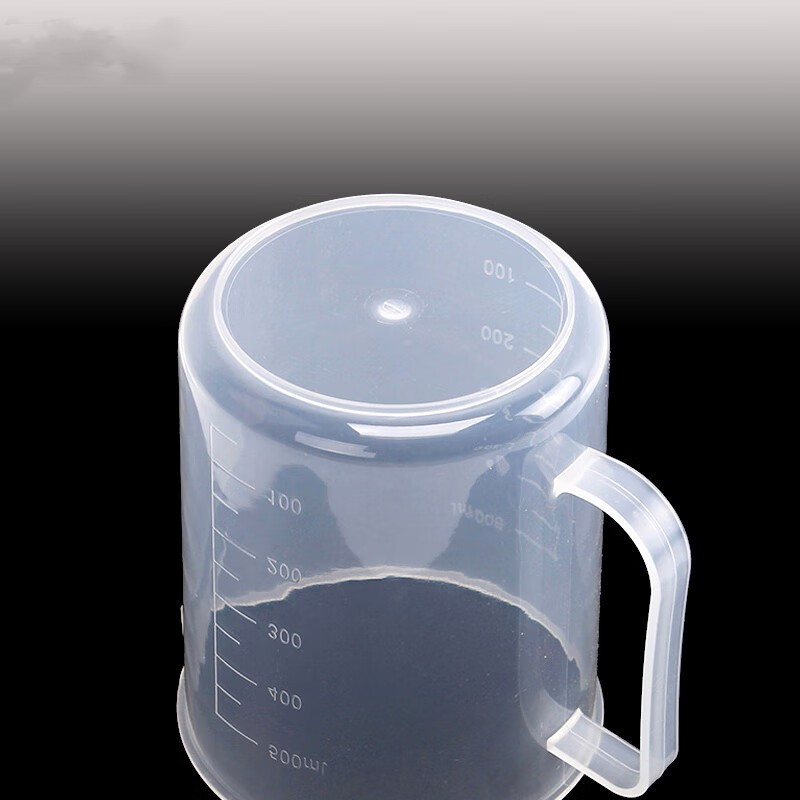 天臣玖号 塑料量杯塑料刻度烧杯透明液体量杯 带把手500ml-单位:个