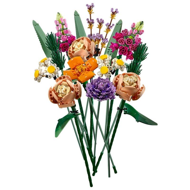 10280花束新疆棉花40460玫瑰花40461郁金香拼装积木玩具高清大图