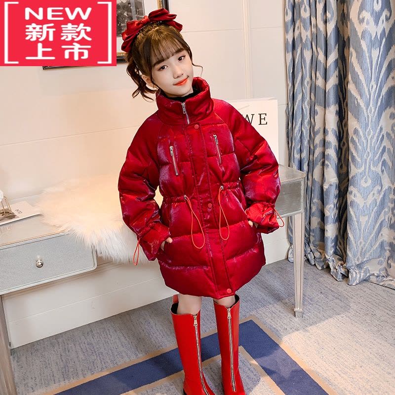 可莉允女童冬装棉服红棉袄儿童拜年服中国风加厚唐装中大童棉衣网红衣服图片