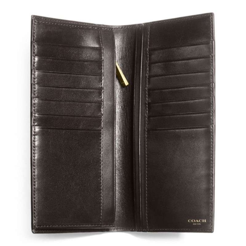 coach蔻驰男式经典logo长款钱夹钱包74599