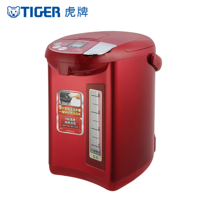 虎牌(tiger)电热水瓶电水壶智能速热开水日本原装进口保温瓶PDU-A50C 5L 红色