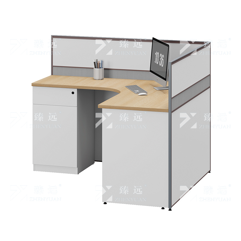 臻远 ZYGW-013屏风工作卡位职员桌办公桌L型单人位