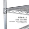 易企采 长120*宽45*高104CM无框 三层推车镀铬线网可移动物料车车间防静电周转车带轮工具车