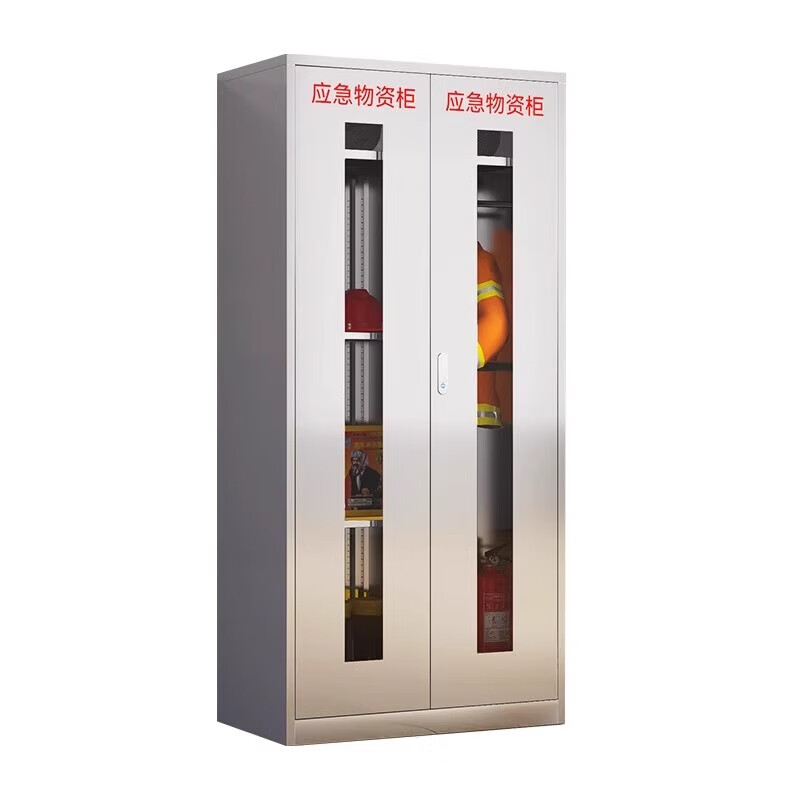 晋舰304不锈钢防暴器械装备柜应急物资消防柜安保盾牌柜1800*1200*400高清大图