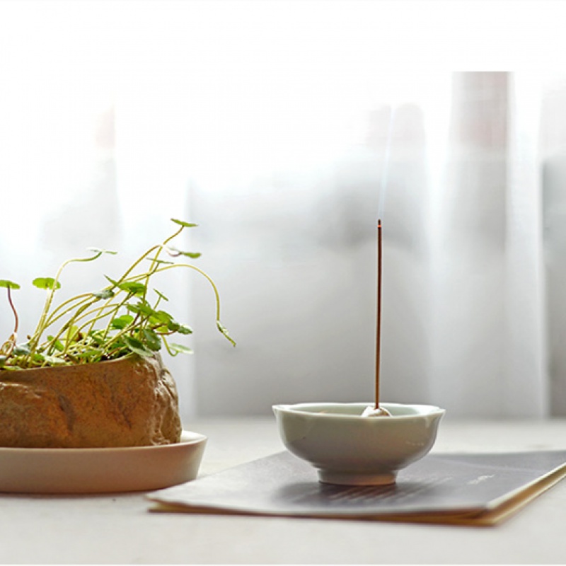 美帮汇影青瓷锦鲤香插立体画游鱼陶瓷檀香炉家用香座香盘室内熏香香薰炉高清大图