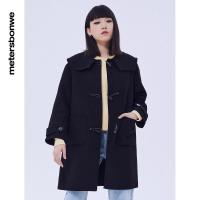 女大领羊角扣短大衣_863 M:160/84A 黑色组